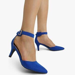 New DreamPairs Royal Blue Kitten Heel Lowpointed Pumps Size 9.5